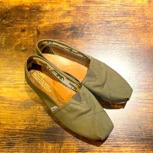 Olive green TOMS shoes